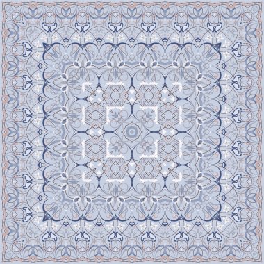 Zarif kare ışık mavi soyut desen.