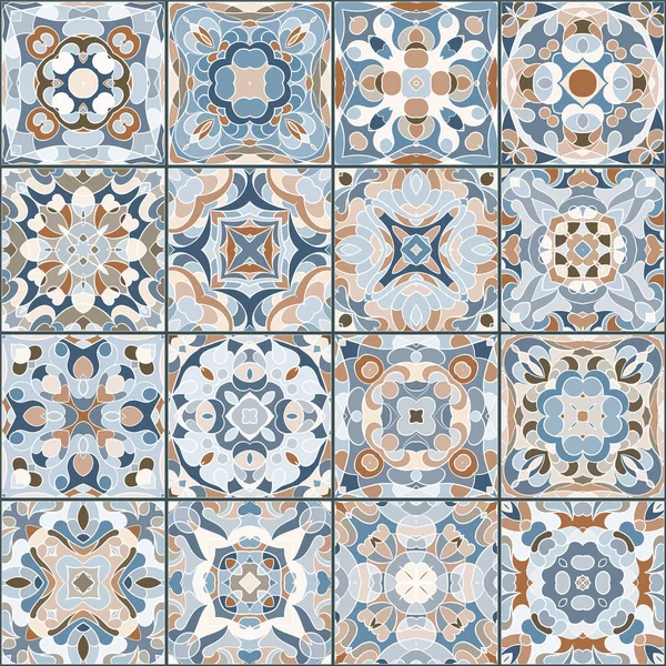 Colección de azulejos de cerámica — Vector de stock