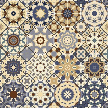 Sekizgen ve kare desenleri.