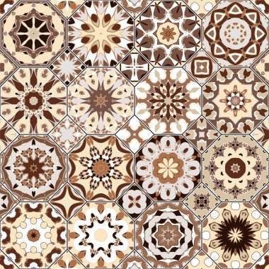 Sekizgen ve kare desenleri.