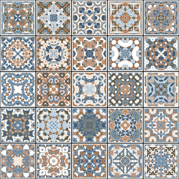 Collection of ceramic tiles — Stock Vector
