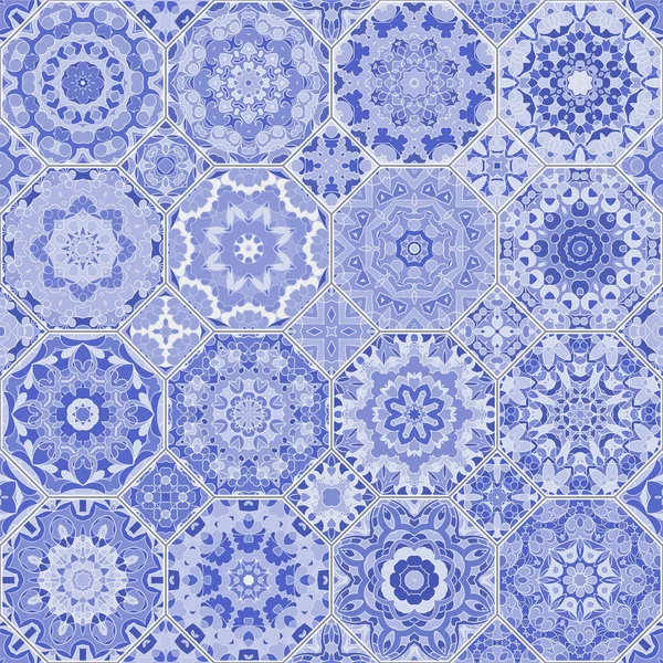 Un conjunto de azulejos azules . — Archivo Imágenes Vectoriales