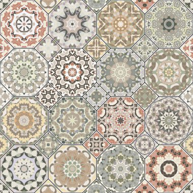 Mavi çinileri kümesi.