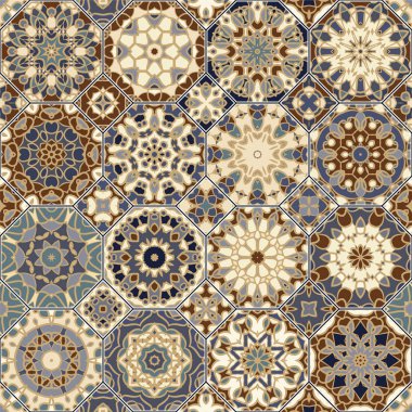 Vektör sorunsuz Arapça desenleri kümesi. Sekizgen ve kare süsler topluluğu. Dekorasyon ve tasarım öğeleri için Tekstil, kitap kapakları, üretim, baskı, hediye paketi.