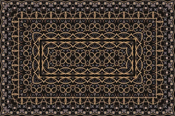 Персидский цветной ковёр . — стоковый вектор