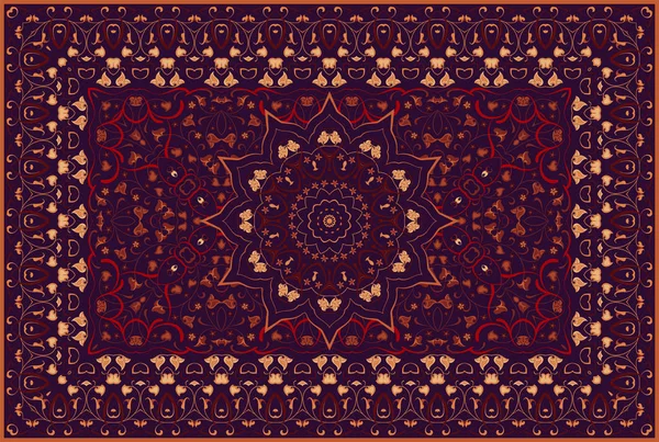 Alfombra de color persa. — Vector de stock