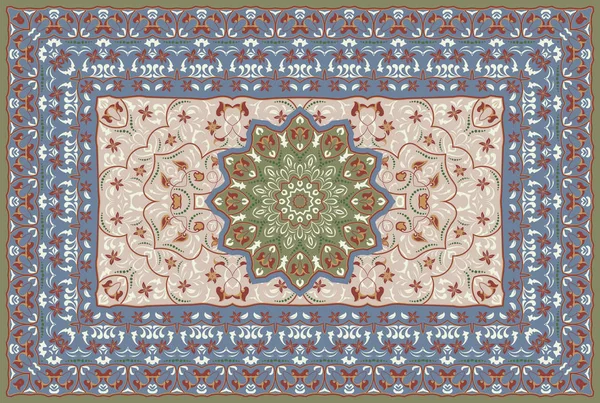 Perzisch gekleurde tapijt. — Stockvector