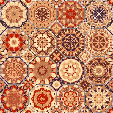 Sekizgen ve kare desenleri.