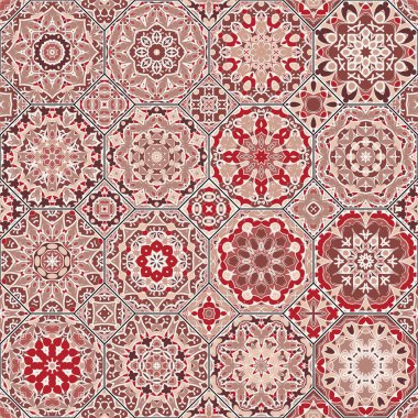 Sekizgen ve kare desenleri.