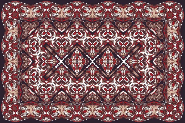 Persisk farvet tæppe. – Stock-vektor