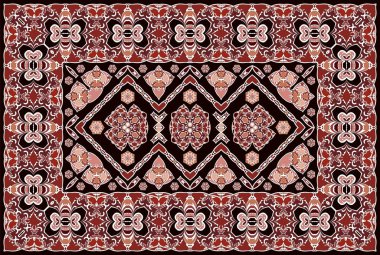 Persian colored carpet. clipart