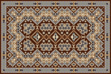 Persian colored carpet. clipart