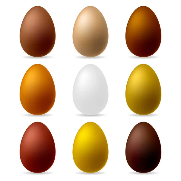 Színes reális tojás. — Stock Vector