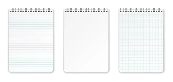 Caderno de páginas em branco realista . —  Vetores de Stock