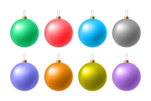 Boules mattes de Noël . — Image vectorielle