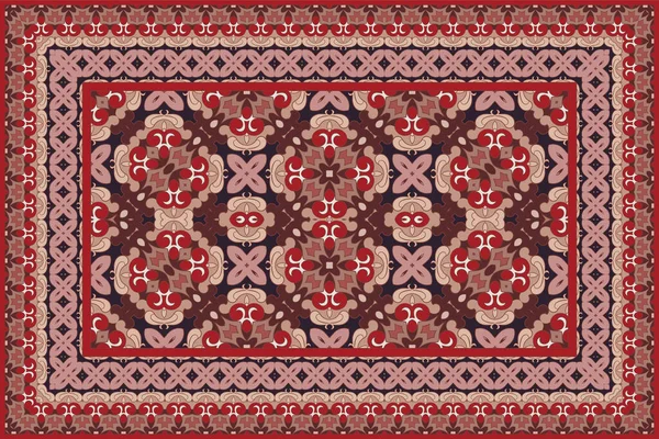 Zengin İran kırmızı halısı.