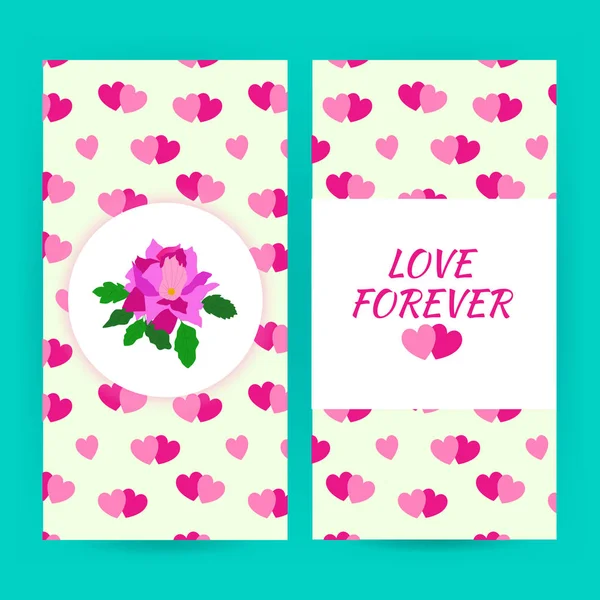 Love Forever szórólap-sablon — Stock Vector