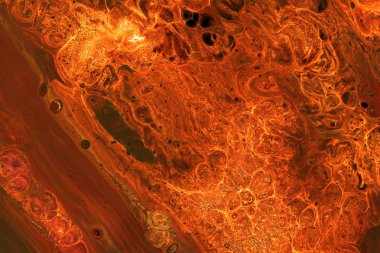 Lüks bir turuncu ve siyah rengin soyut bir resmi.