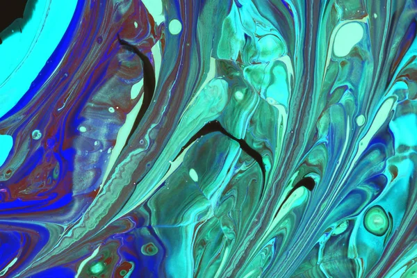 Абстрактная Картина Роскошного Аквамаринового Синего Цвета Восточном Стиле — стоковое фото