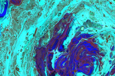 Bir lüks Akuamarin Mavi Soyut bir resmin renk oryantal tarzda