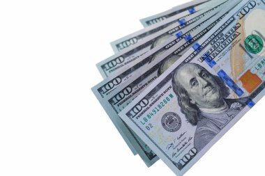 beyaz bir arka plan üzerinde dolar hayranıyım