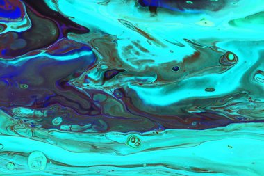 Bir lüks Akuamarin Mavi Soyut bir resmin renk oryantal tarzda