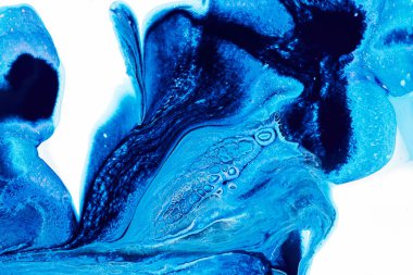 Oryantal tarzda renkli bir lüks mavi soyut bir resmi