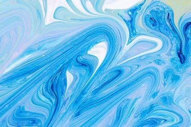 Oryantal tarzda renkli bir lüks mavi soyut bir resmi