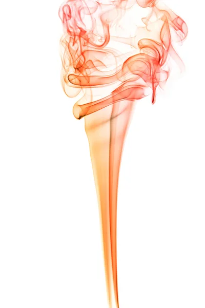 Movement Red Smoke White Background — Stock Photo, Image