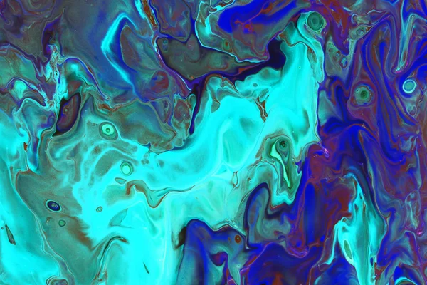 Абстрактная Картина Роскошного Аквамаринового Синего Цвета Восточном Стиле — стоковое фото