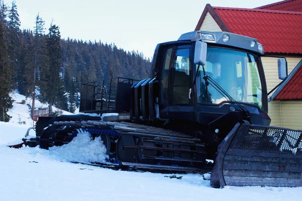 stock image ski slope preparation machine