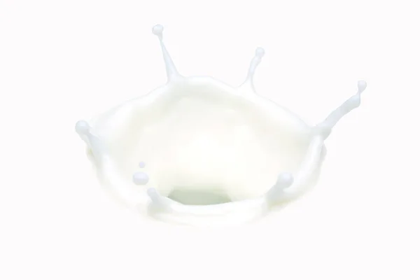 Isolated pouring milk splash — Stock Photo, Image