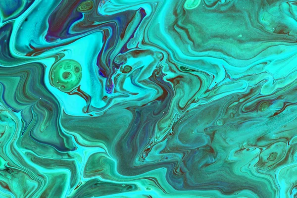 Abstracción de la pintura de aguamarina — Foto de Stock