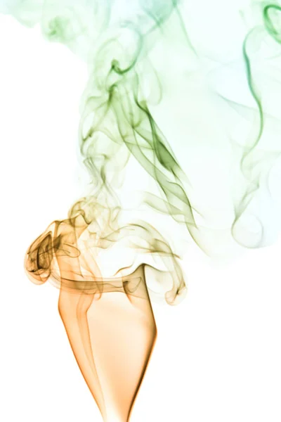 Brown smoke on white background — Stockfoto