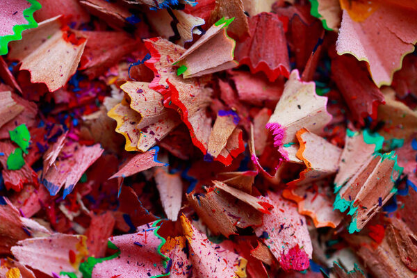 color pencil shavings