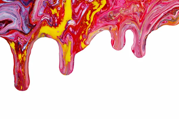 Pintura acrílica abstracta goteando — Foto de Stock