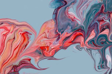 Mavi ve pembe tonlarda akrilik boyanın soyut arkaplanı