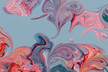 Mavi ve pembe tonlarda akrilik boyanın soyut arkaplanı