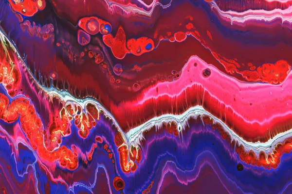Абстрактний Фон Акрилової Фарби Червоних Синіх Тонах — стокове фото