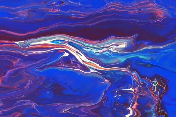 Abstracte Achtergrond Van Acrylverf Rode Blauwe Tinten — Stockfoto