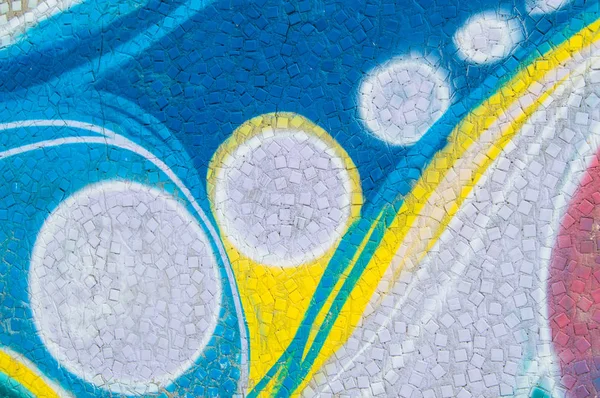 Padrão Futurista Parede Azulejos Mosaico — Fotografia de Stock
