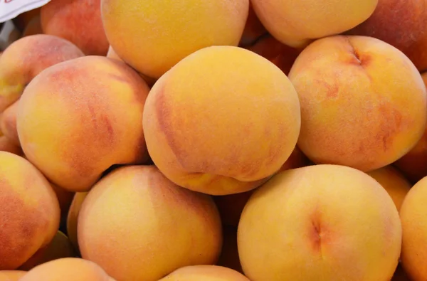 Nectarines Peaches Apricots Fresh Ripe Fruit Background Copy Space — Stock Photo, Image