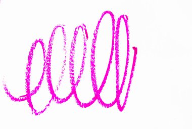 Kırmızı, pembe, leylak hattı, inme, sıçrama kozmetik kalem beyaz arka plan, güzellik ve makyaj kavramı izole