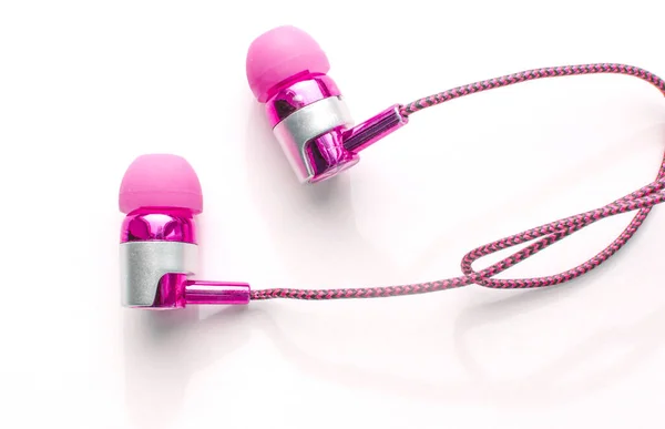 Casque Portable Rose Mignon Pour Les Réunions Ligne Travail Intelligent — Photo