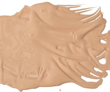 Çürümüş sıvı vakfı beyaz arka planda, makyaj konseptinde izole edilmiş.