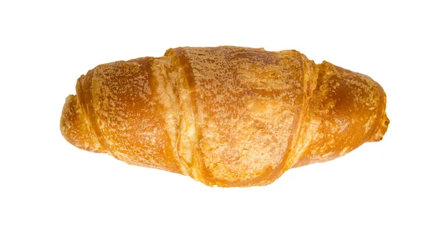 Färsk Croissant Isolerad Vit Bakgrund Genom Att Klippa — Stockfoto