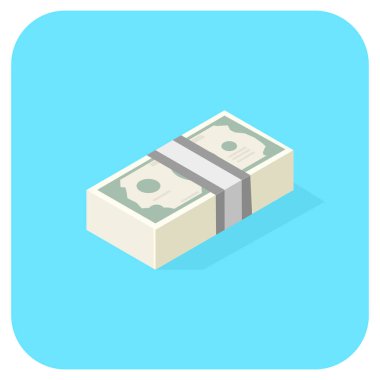 Isometric Para Nakit Flat Simge Vektörü İllüstrasyonu.