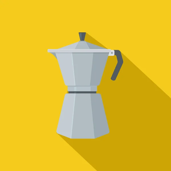 Flat Icon Italiano Café Mocha Maker Ilustração Vetorial — Vetor de Stock