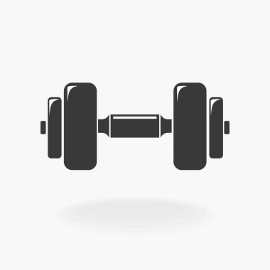 Ağırlık Eğitimi Spor Simgesi Siluet Vektör İllüstrasyonu