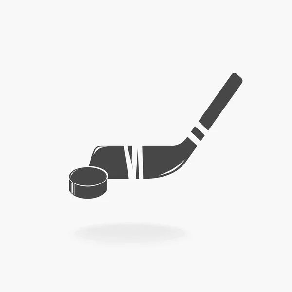 Ishockey Sport Ikon Silhuett Vektor Illustration — Stock vektor